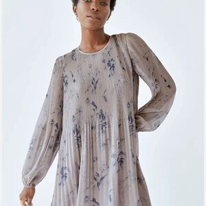 Wilfred Blue Floral Long Sleeve Dress